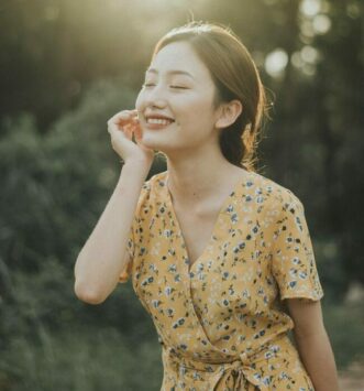 Woman happy because of health